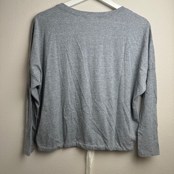 New Eberjey Women's Size XS/S Grey Heather Drawstring Slouchy Tee Loungewear - Picture 7 of 10